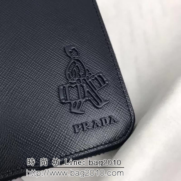 PRADA普拉達 官網同步 專櫃最新款 男士單拉鏈錢包 2ML317 DD1334